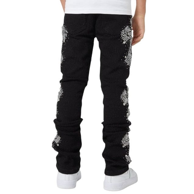 Boys Guapi Distressed Cross Kids Denim (Obsidian Black)
