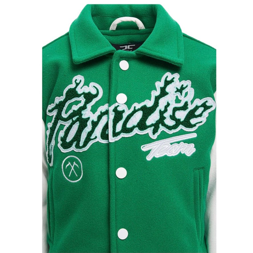 Boys Jordan Craig Paradise Tour Varsity Jacket (Green) 91632B