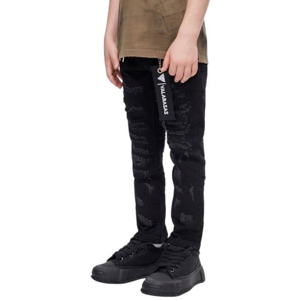Kids Valabasas Payload Skinny Denim (Black) VPLAY9101623