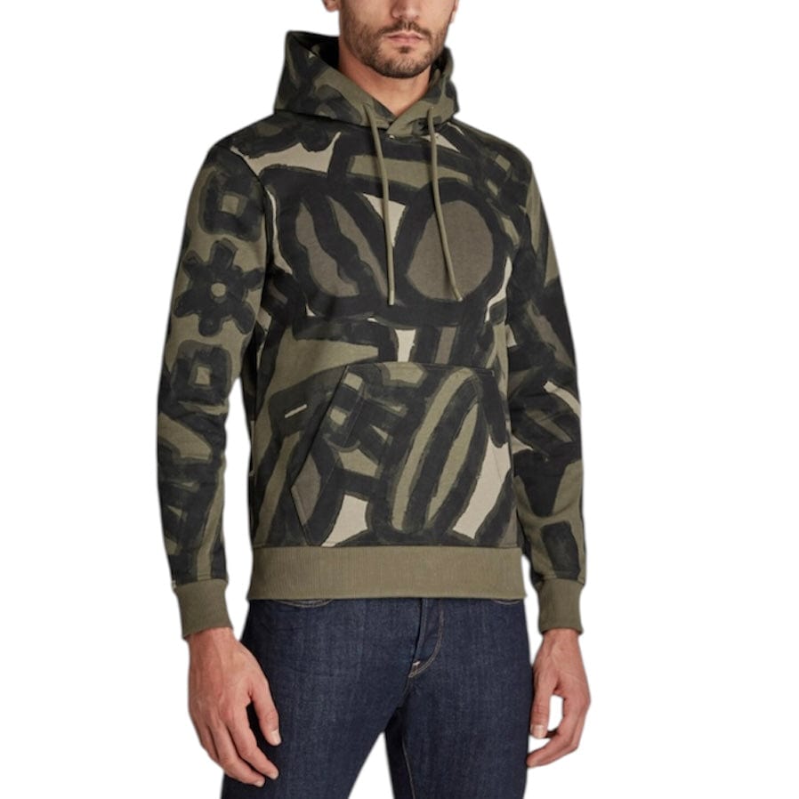 G-Star Raw Brush Stroke Allover Hooded Sweatshirt (Camo) D19359
