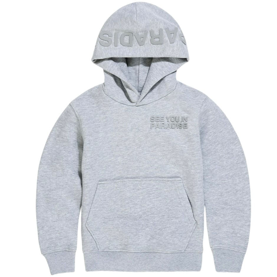 Kids See You In Paradise Tonal Pullover Hoodie (Heather Grey) 8899HK