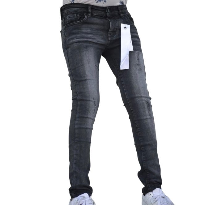 Kids Premium Disaster Ultra Stretch Denim (Black Wash) DZTR-K-003