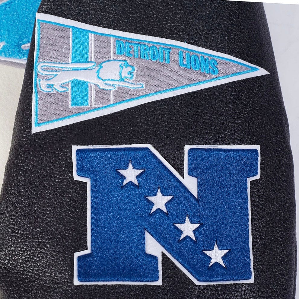 Pro Standard NFL Detroit Lions Retro Classic Varsity Jacket (Eggshell/Black)