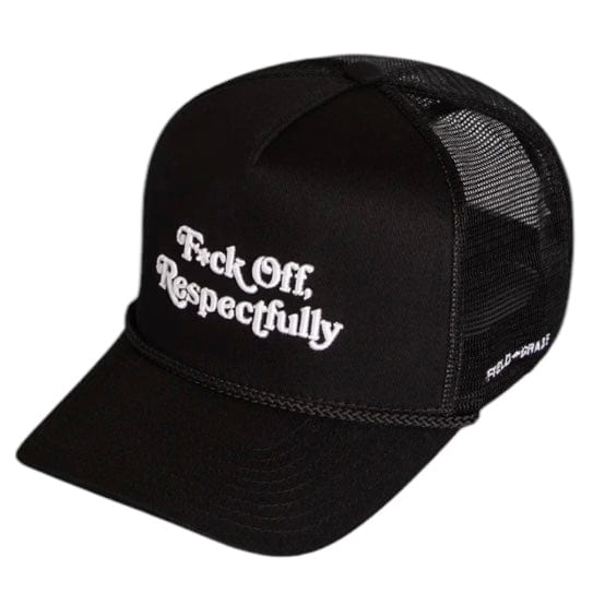 Field Grade Respectfully Twill Meshback Trucker Hat (Black) 1005025