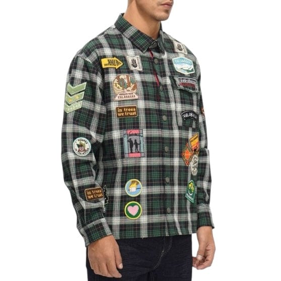 Valabasas Forge Button Down Shirt (Green/White/Black) VLBS-VBD2-1020
