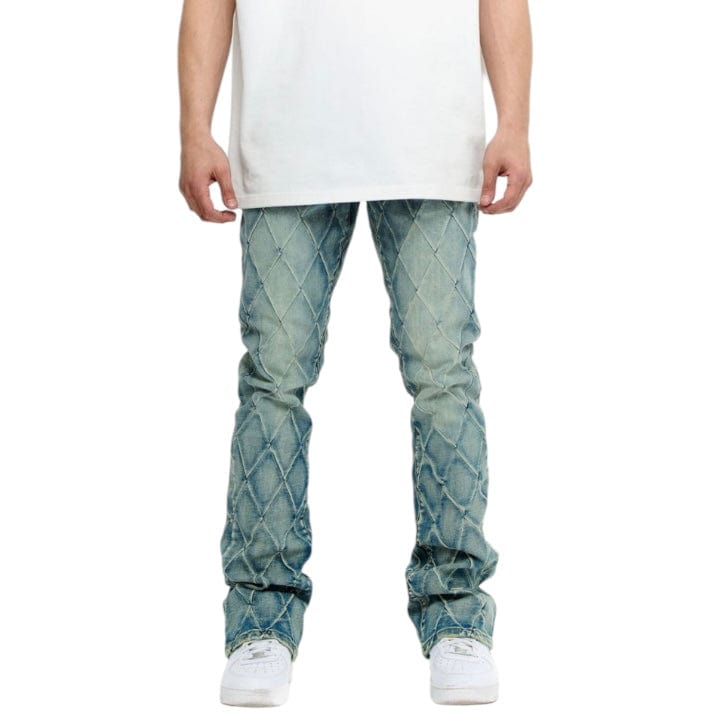 Valabasas Tired Stacked Denim Jean (Lt. Vintage Blue) VLBS-VJ3-1002