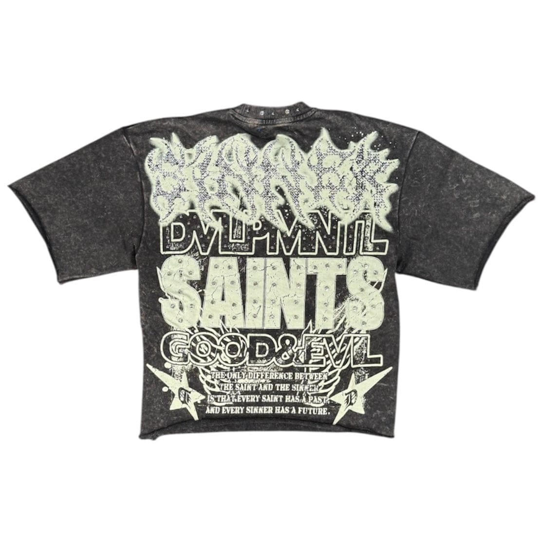 R3bel Denim Sinner French Terry Tee (Black) 752-143-BK