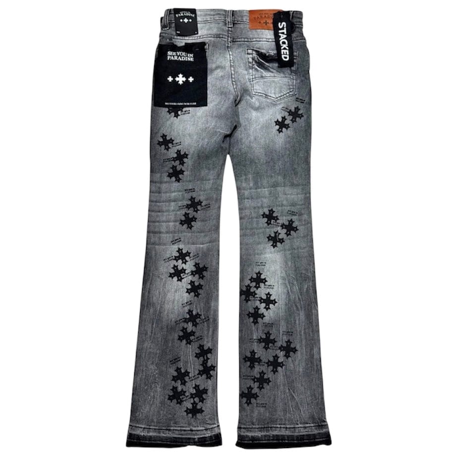 See You In Paradise Stamp Stacked Denim (Smoke Grey) JTF2293