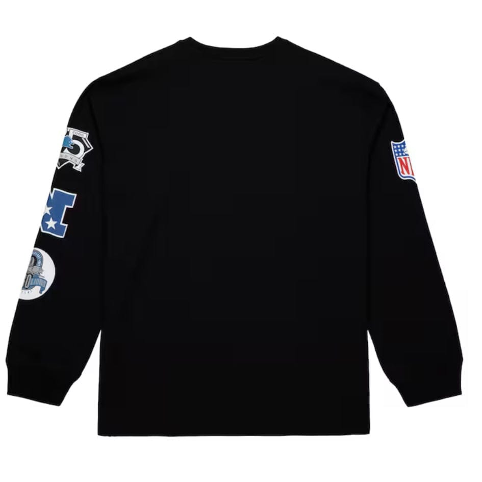 Mitchell & Ness Detroit Lions Black Training Camp Vintage Logos LS Tee (Black)