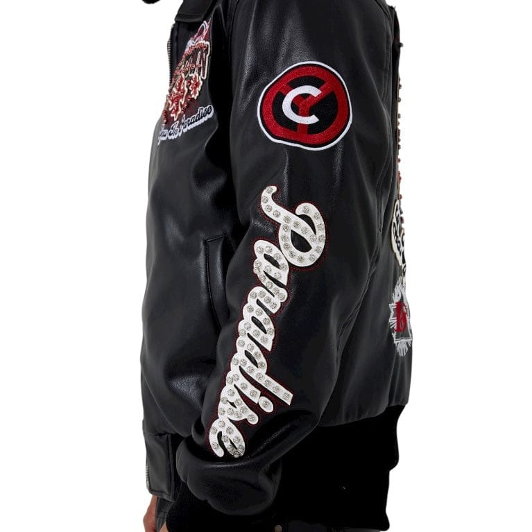 See You In Paradise Windy City Varsity Jacket (Black) 91747