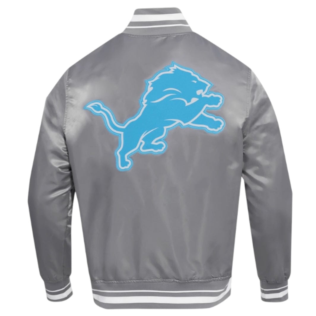 Pro Standard Detroit Lions Men's Script Tail Satin Jacket (Gray)