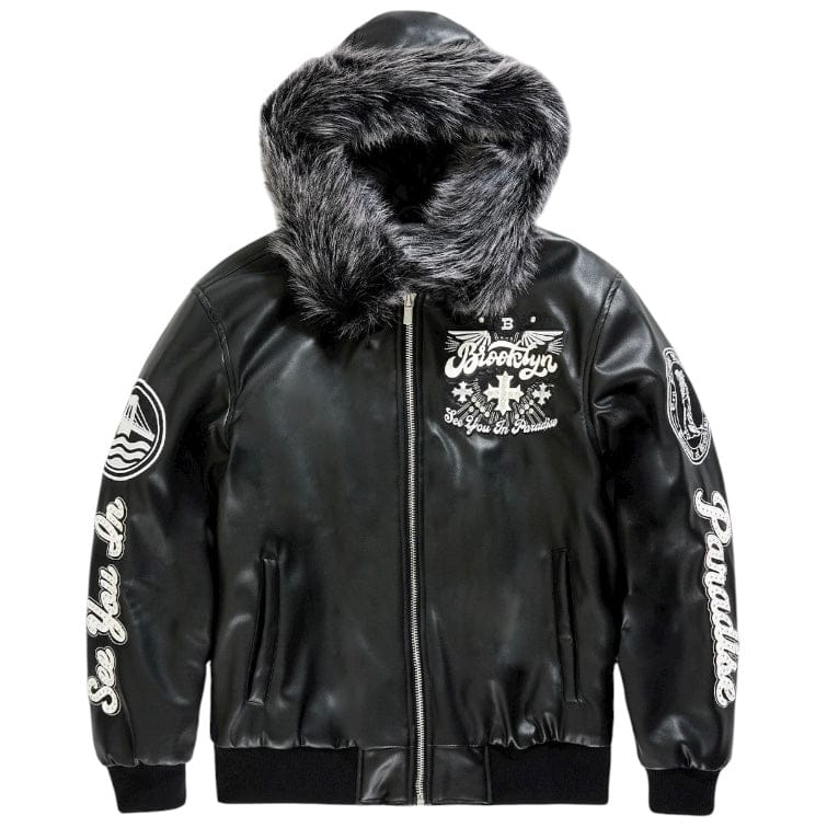 See You In Paradise Crooklyn Hooded Bomber Jacket (Black) 91681