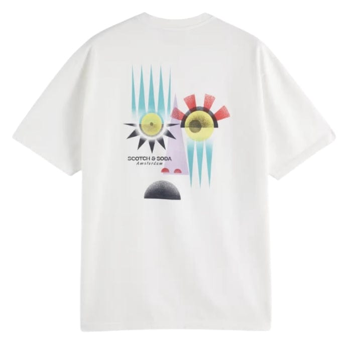 Scotch & Soda Relaxed-Fit Printed Artwork T-Shirt (White) 180050