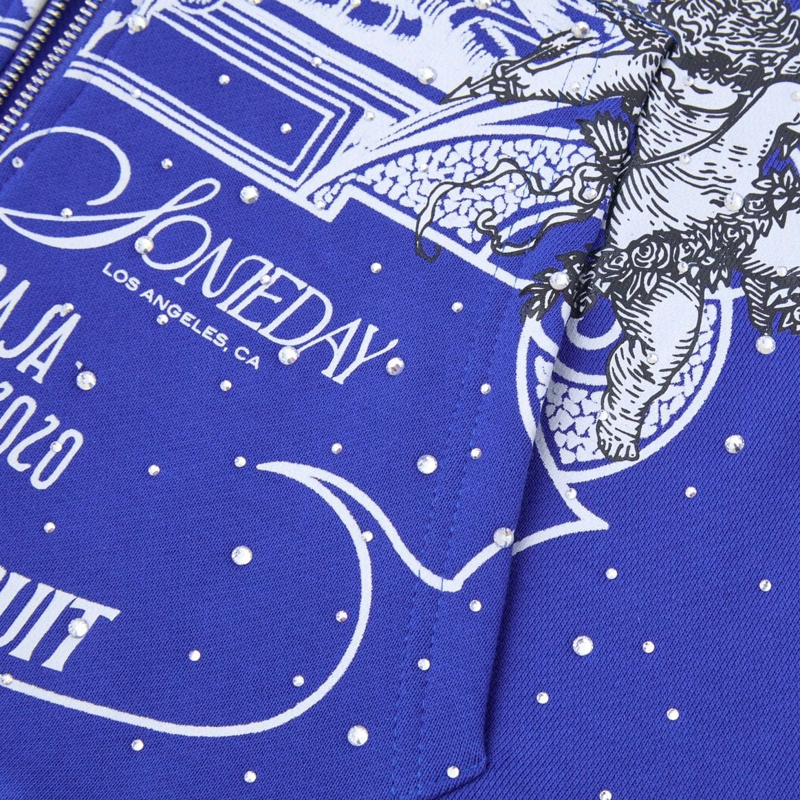 Almost Someday Lavish Zip Up Hoodie (Blue) AS-H25-026