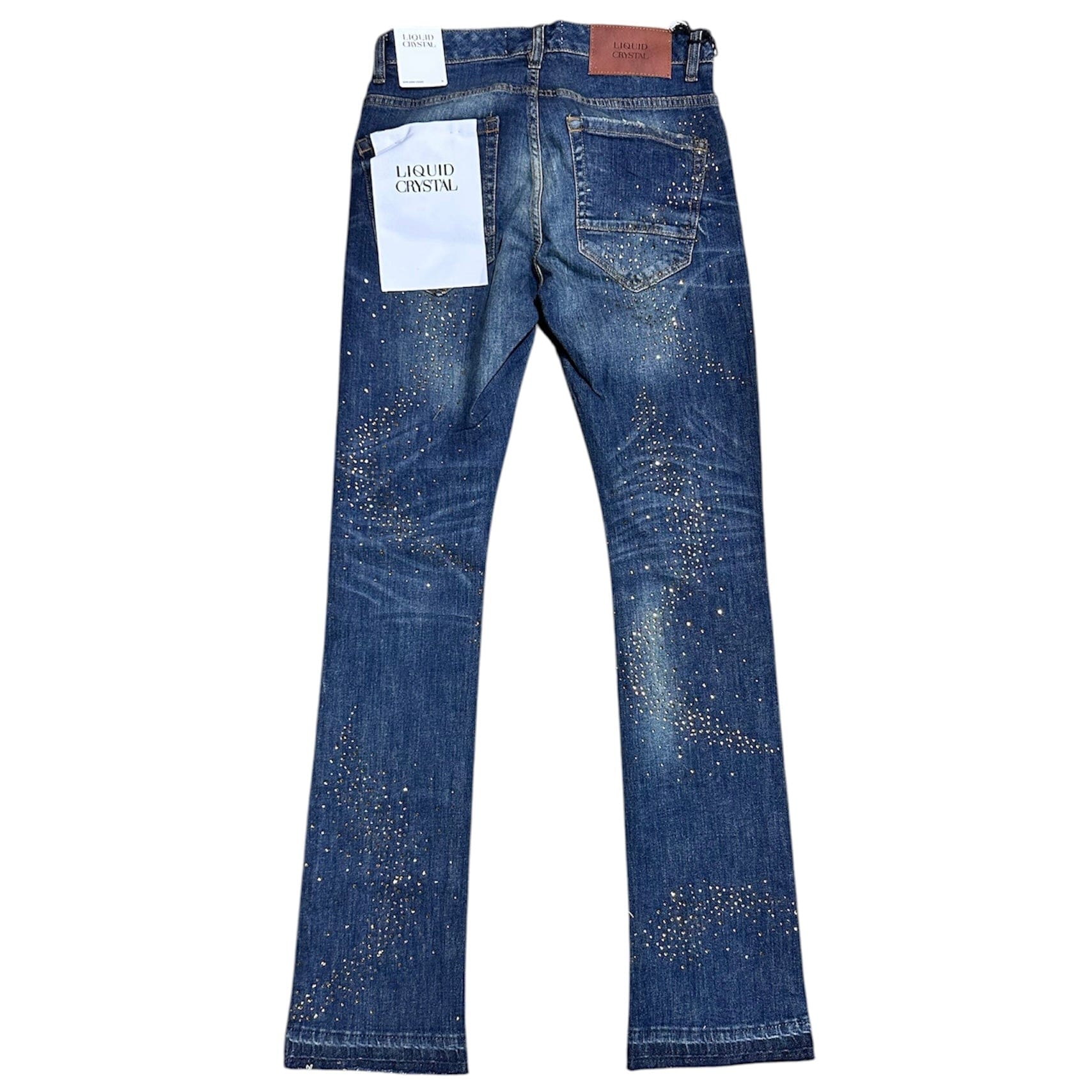 Liquid Crystals Small & Big Crystals Stacked Denim (Vintage) JTF2316