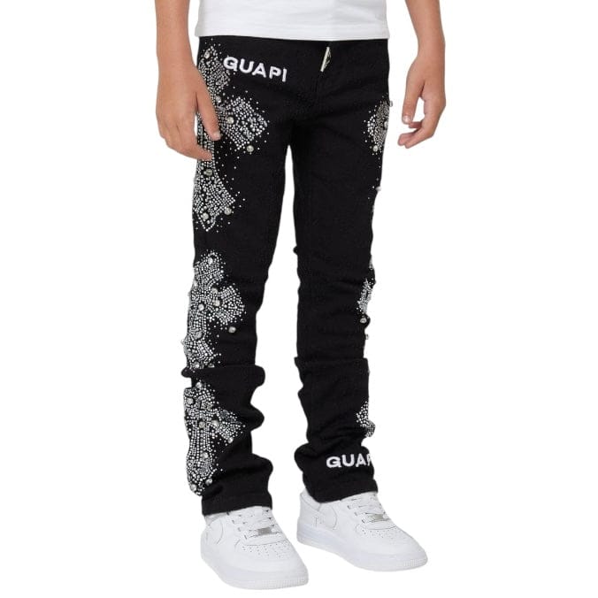 Boys Guapi Distressed Cross Kids Denim (Obsidian Black)