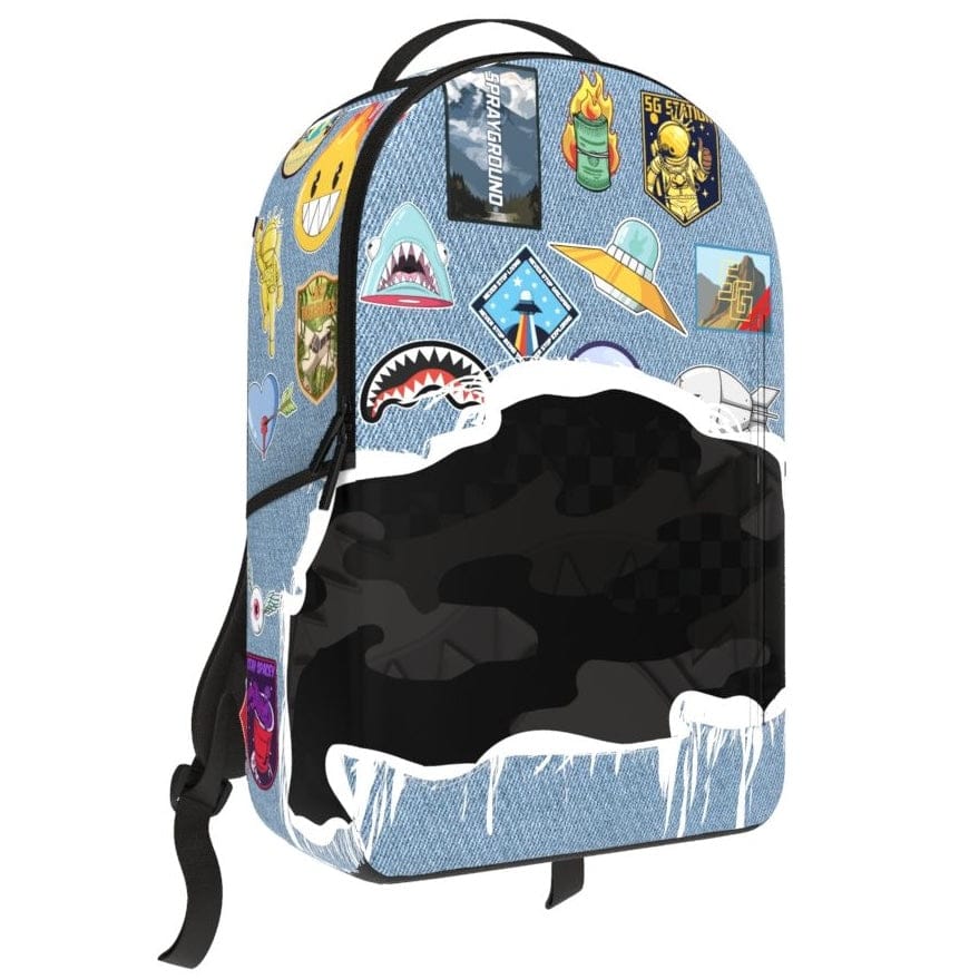 Sprayground Denim Tear 3 AM Patches Backpack