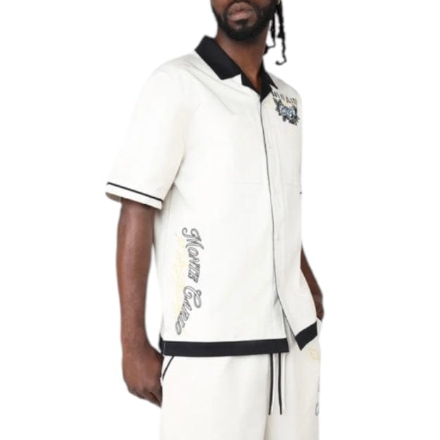 Smoke Rise Boxy Country Club SS Buttoned Down Set (Ecru/Black) WH25184