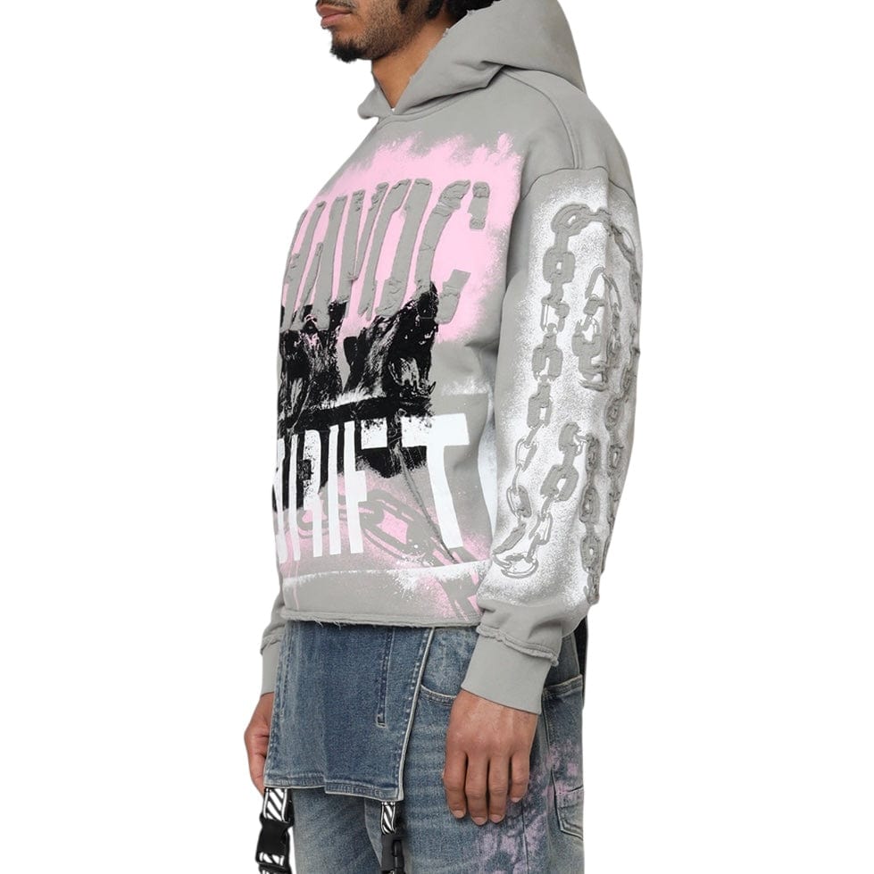 Smoke Rise Oversized Havoc Fleece Hoodie (Drizzle) FO25558
