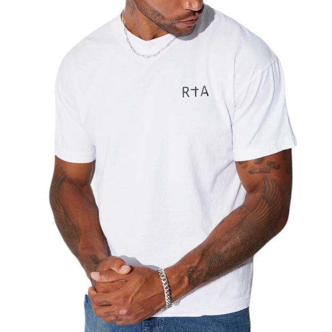 RTA Short Sleeve White Chest Logo Tee (White) MU23K621