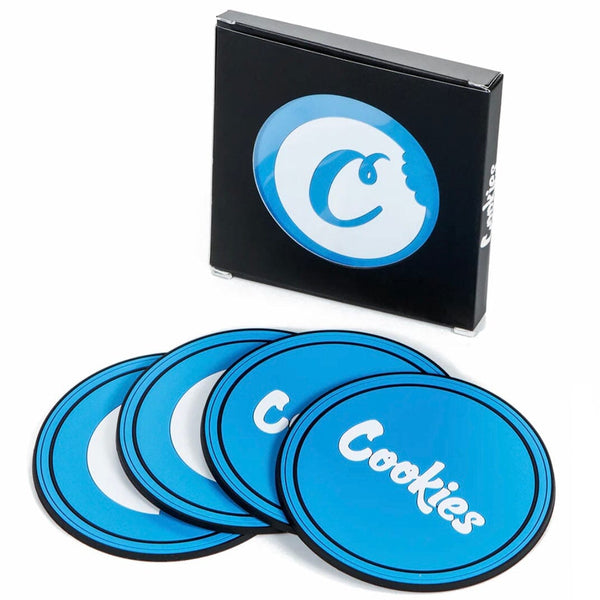 Cookies 4-Pack of 4" Silicone Table Coasters (Cookies Blue) CM232AMI18