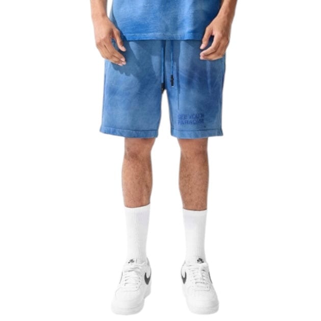 Jordan Craig Retro Paradise Washed Shorts (Blue) 9117S