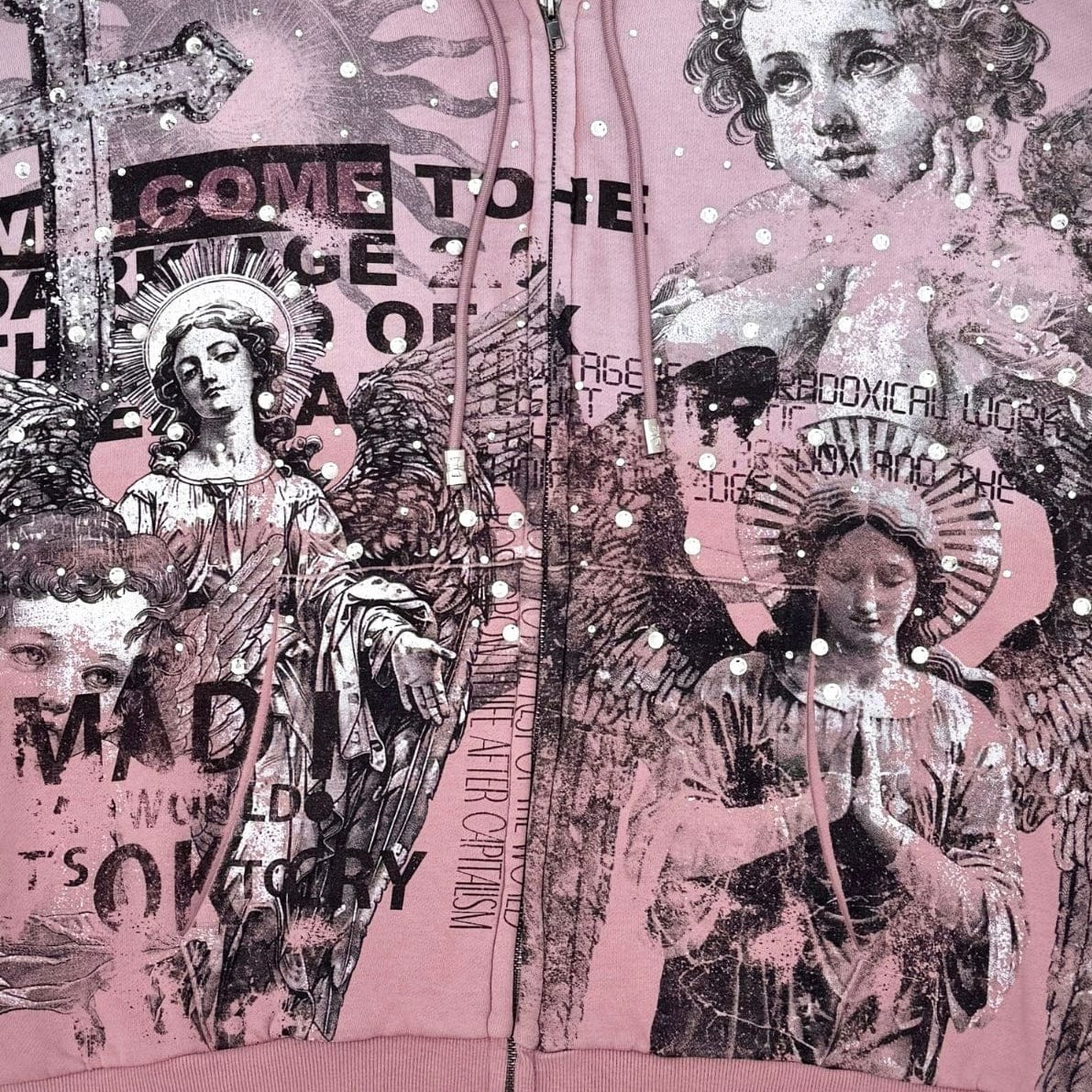 Rare Peace Washed F. Terry Zip Hoodie (Dust Pink) RK5043