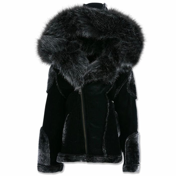Kids Jordan Craig El Jefe Shearling Moto Jacket (Black) 91625K