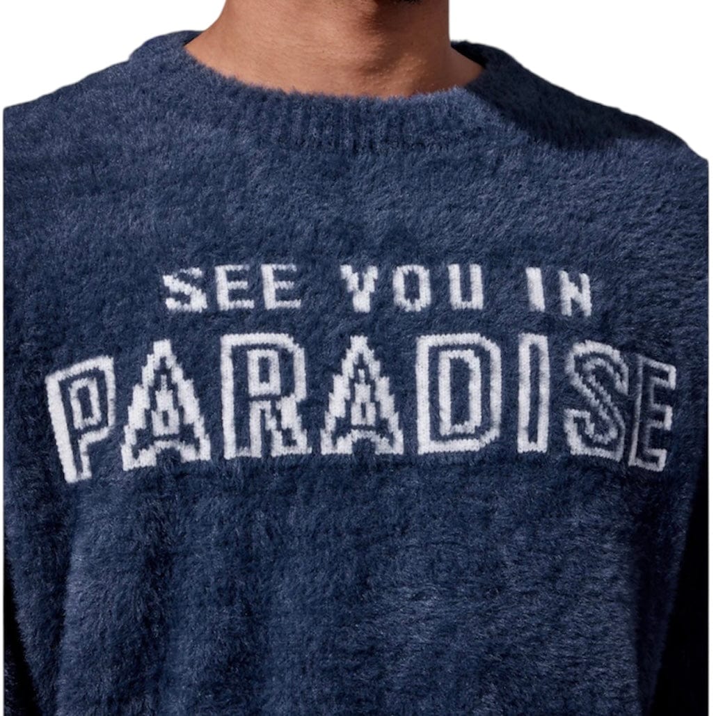 See You In Paradise Plush Crewneck Sweater (Navy) 3992