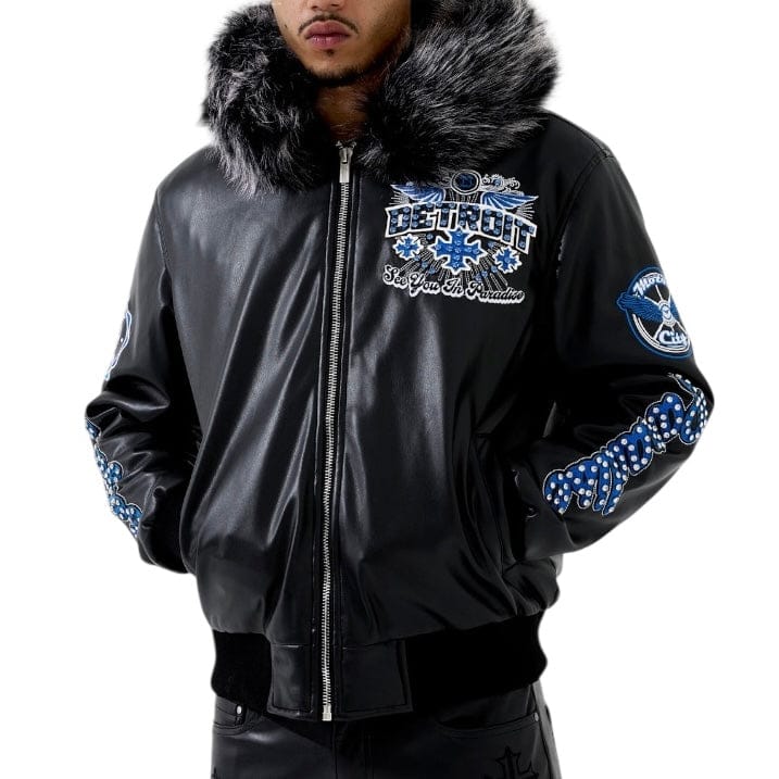 See You In Paradise Motor City Hooded Bomber Jacket (Black) 91746