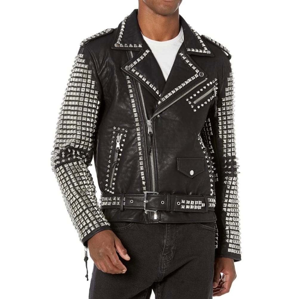 Cult Of Indivduality Leather Studded Jacket