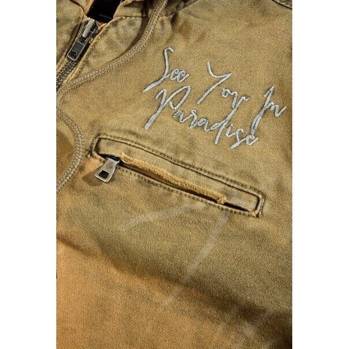 See You In Paradise Ashes to Ashes Hooded Work Jacket (Wheat) 91670