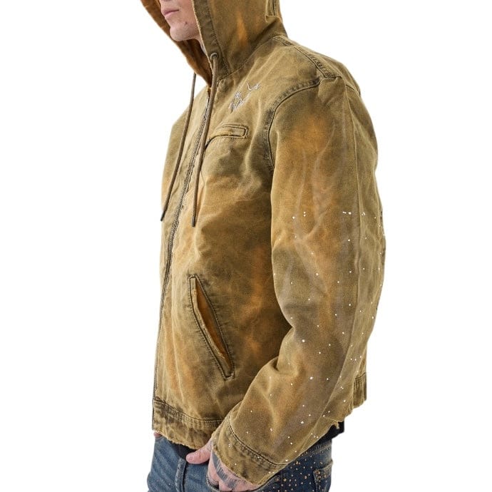 See You In Paradise Ashes to Ashes Hooded Work Jacket (Wheat) 91670