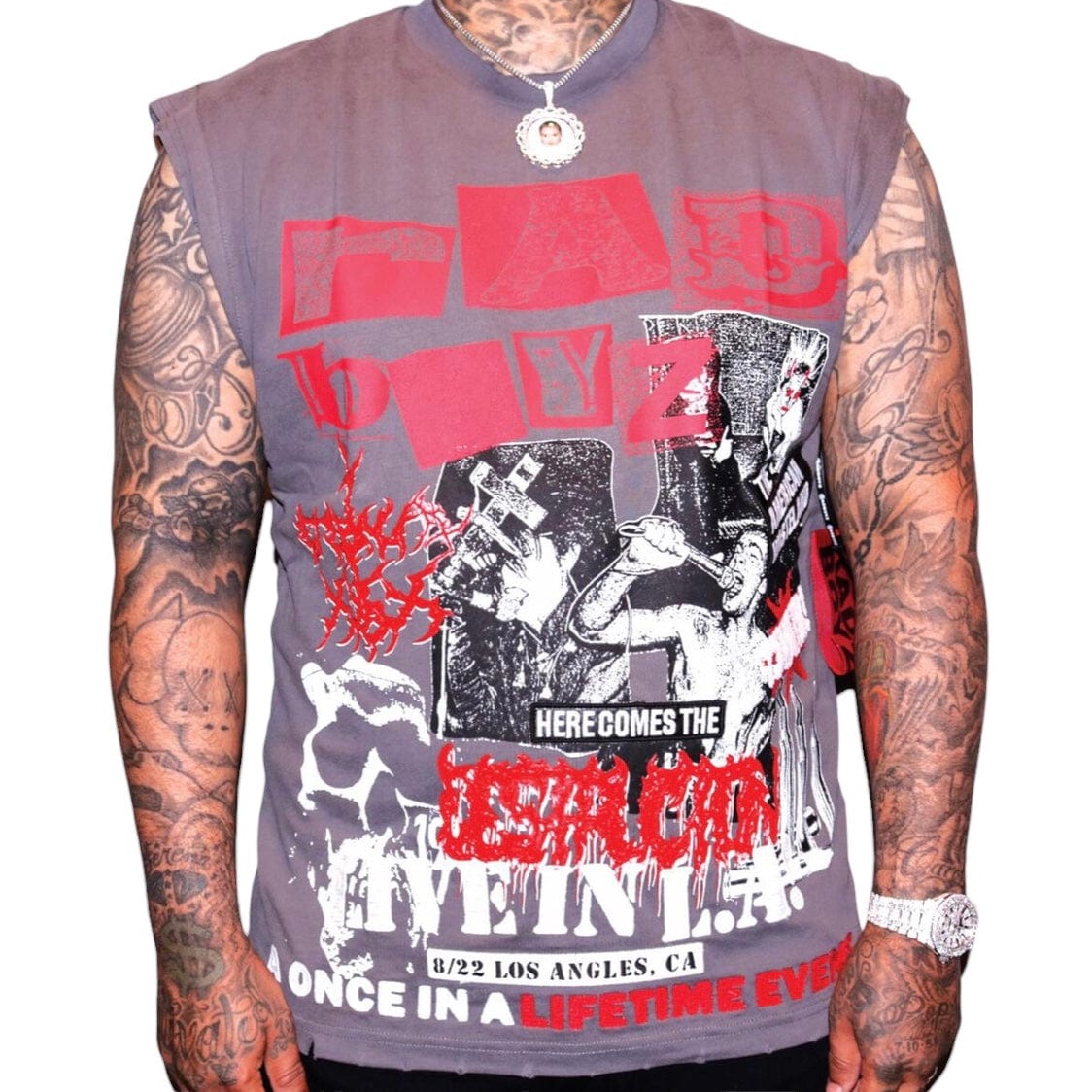 Rad Boyz Live In L.A. Sleeveless Tee (Grey) RB-KT-052