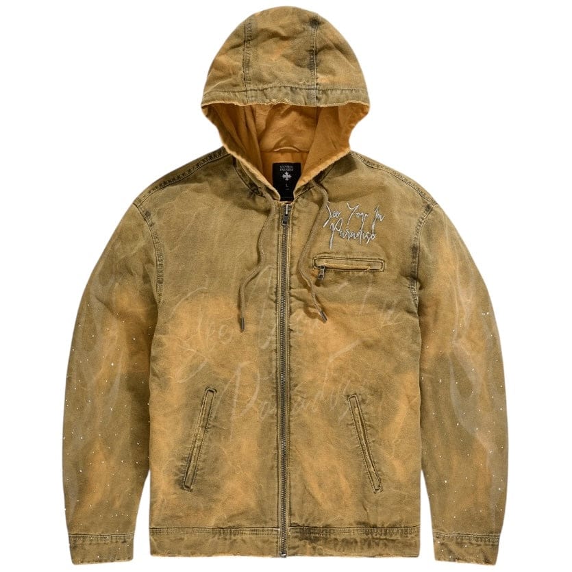 See You In Paradise Ashes to Ashes Hooded Work Jacket (Wheat) 91670