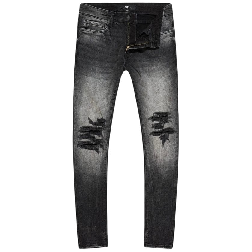 Jordan Craig Sean Fordham Shred On Knees Denim (Black Shadow) JS2294