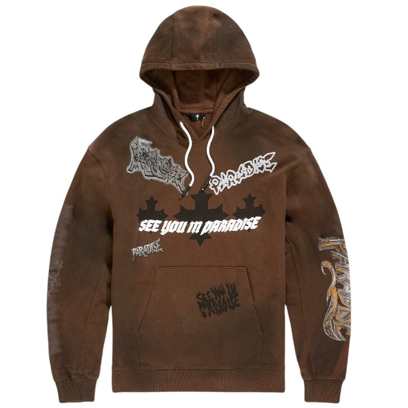 See You In Paradise The Reaper Pullover Hoodie (Brown) 8641H