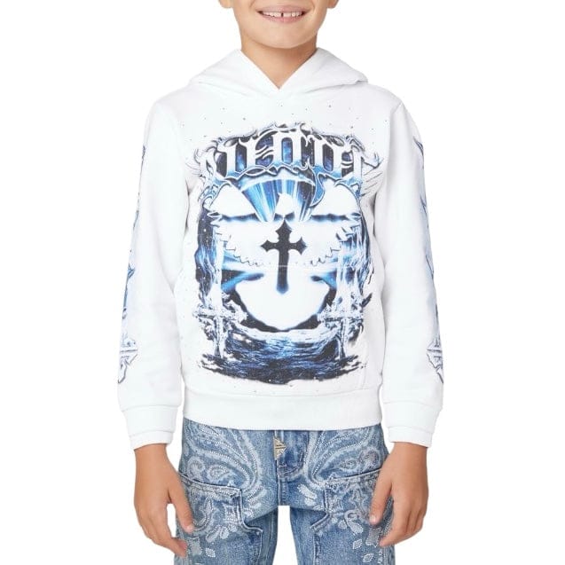 Boys Guapi Heavens Vault Kids Hoodie V1 (White)