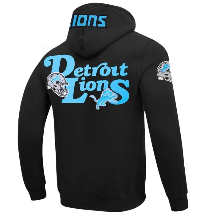 Pro Standard NFL Detroit Lions Souvenir Fleece Pullover Hoodie (Black)