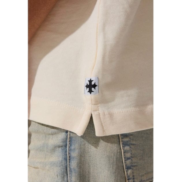 Jordan Craig Heavyweight Cropped Boxy T Shirt (Cream) 9205A