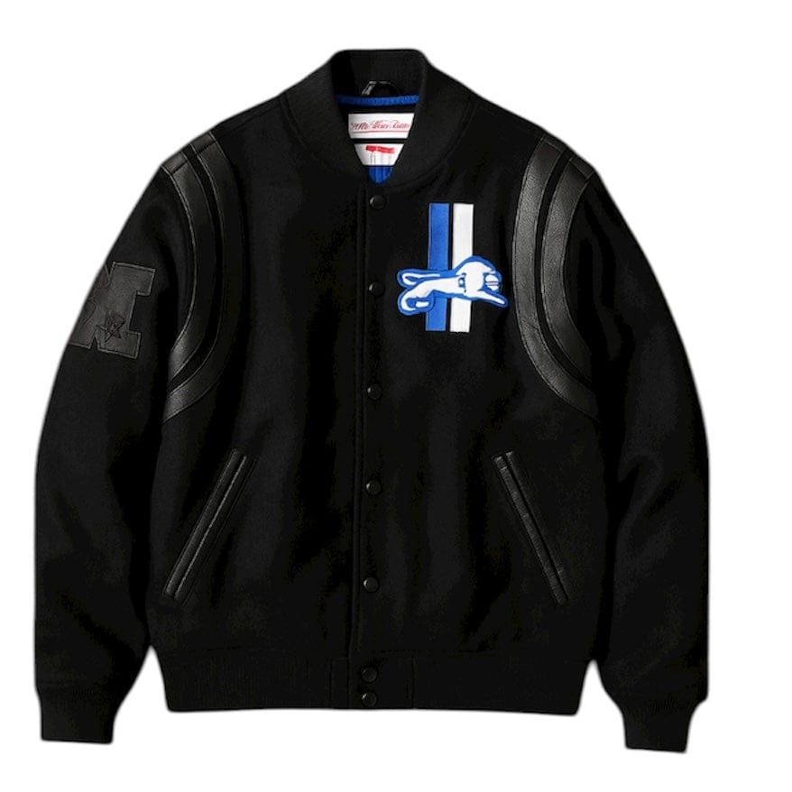 Mitchell & Ness Detroit Lions Walk The Tunnel Vintage Varsity Jacket (Black)