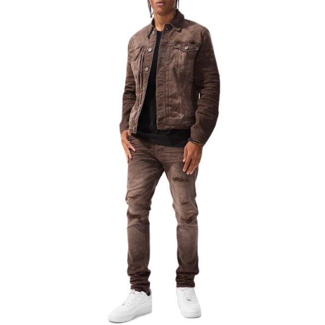 Jordan Craig Meadowlands Denim Trucker Earth Tones Jacket (Brown) JJ1220RC