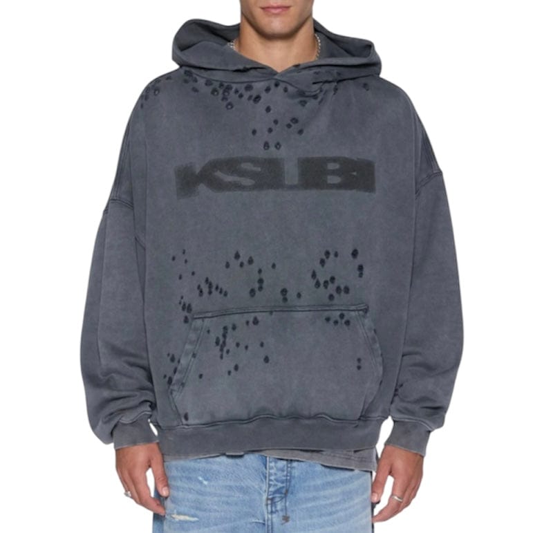 Ksubi Blasted Ekcess Hoodie (Rhino Black) MPF25FL005