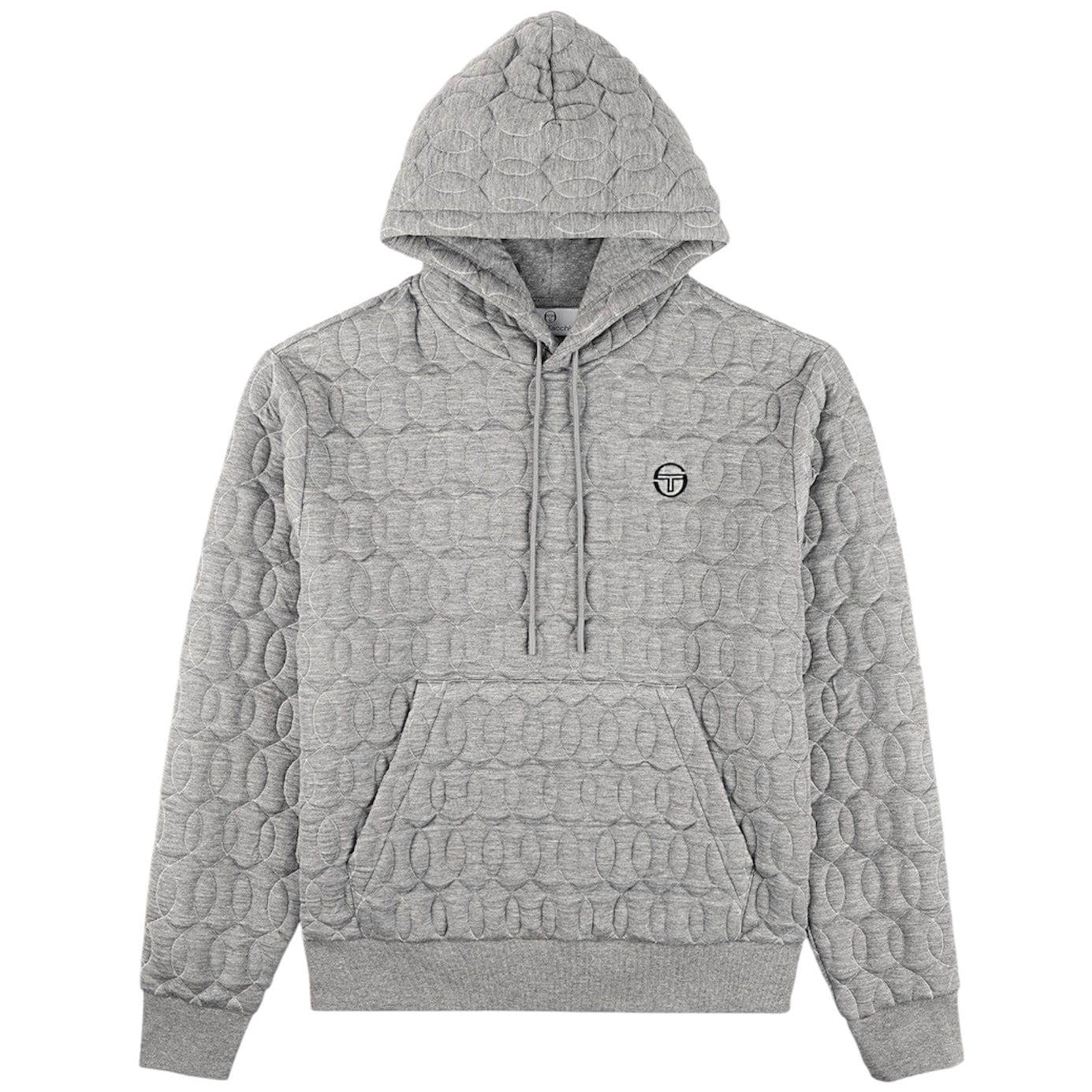 Sergio Tacchini Aversa Quilted Hoodie & Sweatpants Set (Light Heather Grey)