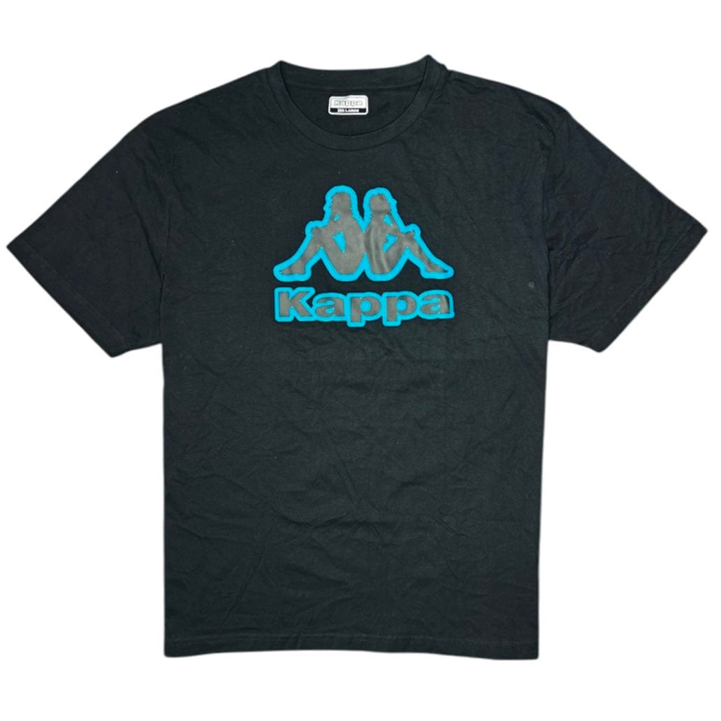 Kappa Logo Tape Bant T Shirt (Black/Blue) 37158BW
