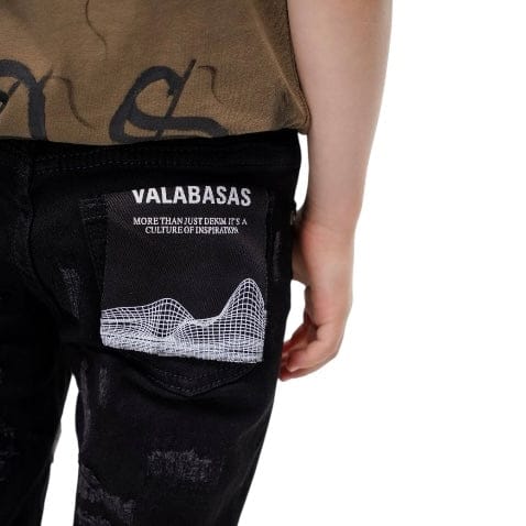 Kids Valabasas Payload Skinny Denim (Black) VPLAY9101623