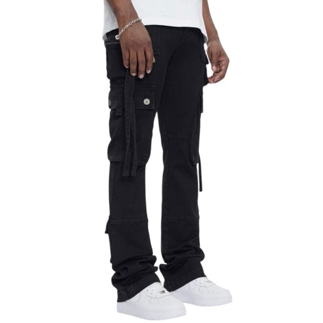 Anom Amula Stacked Denim Jean (Jet Black) ANM219STA