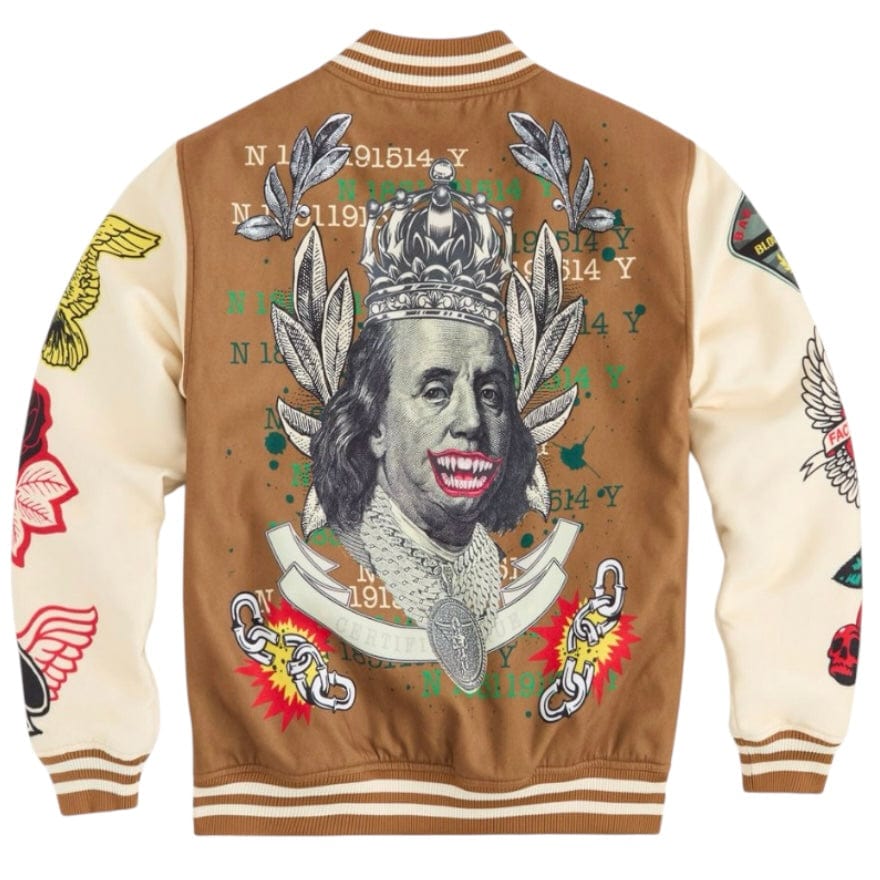 Reason Brand Cash Varsity Jacket (Brown) RER5-002