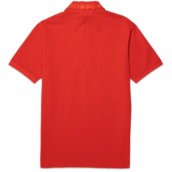 Purple Brand Pique Knit Polo (Fiery Red) P125-MPRP423