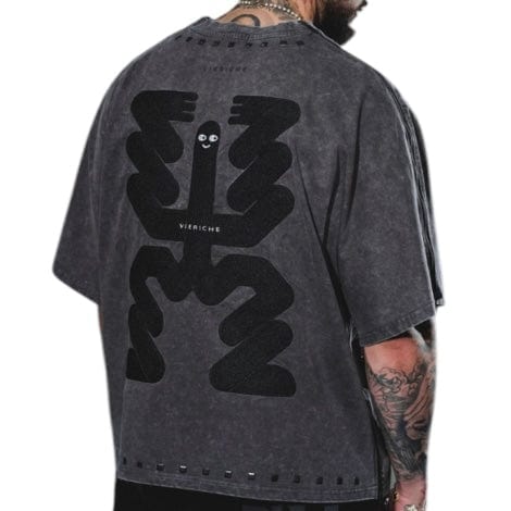 Vie Riche Tribal Stones Tee (Acid Wash Grey) VR1351-AGY